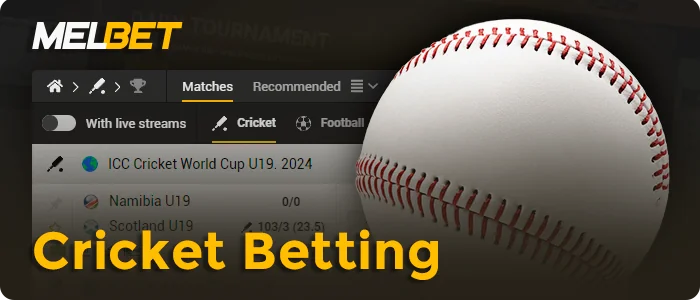 You can choose any cricket championship and place a bet.
